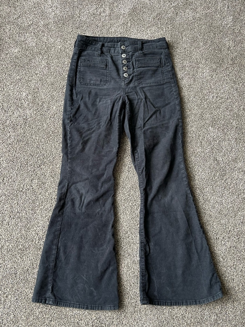 American Eagle gray-blue corduroy Flare Pants size 4 short